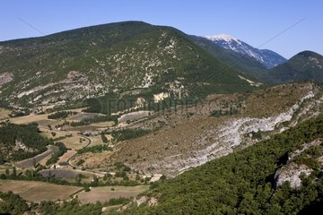 Die Aussicht von Mont Ventoux im West Drôme provender çale Frankreich