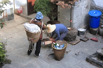Selektive Sammlung von HausmÃ¼ll Yunnan China