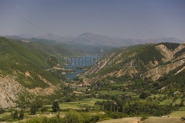 Artificial lake in Albania