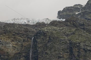 Kaskade und Gletscher des Mont Pourri La Gurraz Frankreich