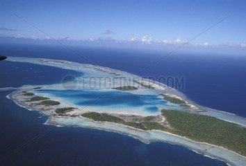 Luftansicht Tuamotu Rangiroa Französisch -Polynesien