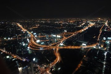 Nachtblick von Bangkok Thailand