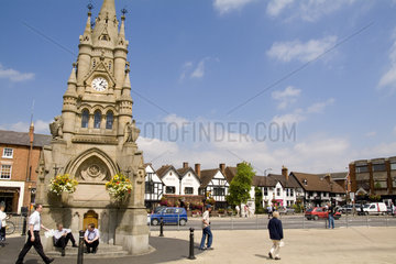 American Fountain on Wood Street in hometown of William Shakespeare in Stratford Upon Avon in the West Midlands Great Britian England