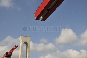 Bau des Viaduct -Bussurels des Standorts des TGV Osts