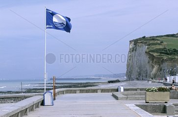 Blue Flag beach on a french beach