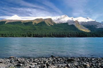 Maligne lake in the Rocky Mountains Canada