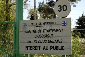 Tafel vor der Entladung von Marseille und seinen Vororten