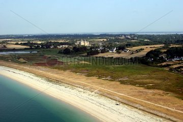 Vue aérienne de la plage de Suscinio Presqu'île de Rhuys