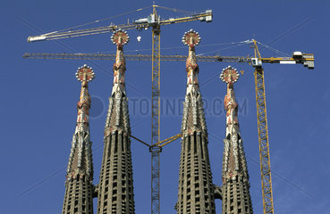 Barcelona  the Sagrada Familia cathedral of Gaudi