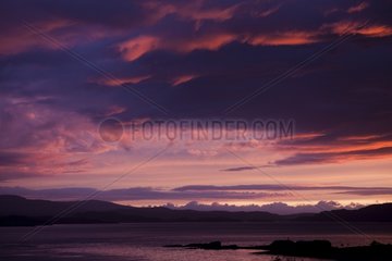 Sunset over Loch Torridon in Scotland