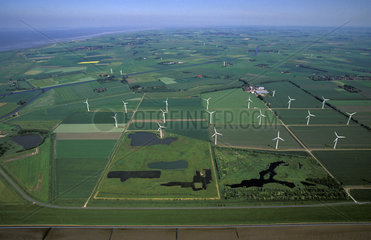 Ost Friesland  windmill park near the Wadden sea coast