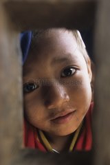 Portrait of an Akha child District of Muang Sing Laos