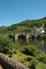 Brücke über den Truyère -Fluss in Aveyron
