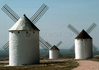 Windmills in Campo de Criptana La Mancha Spain