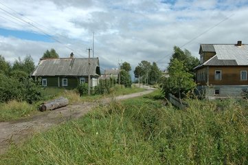 Village of Kipouia Southern Area of the lake Ladoga in Russia