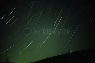 Ciel étoilé de nuit dans le Jura France