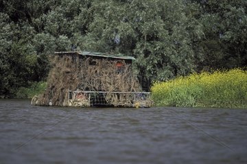 Hunting hut on Loire riverbank France