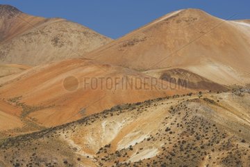 Mineral-rich and colorful mountains Atacama Desert Chile