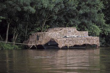 Hunting hut on Loire riverbank France