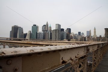 Manhattan from the Brooklyn Bridge New York