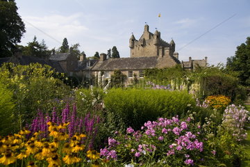 Beautiful gardens and famous castle in Scotland called the Cawdor Castle in Cawdor Scotland