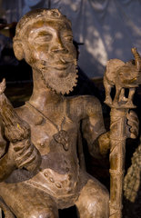 Ivory Coast Africa wood artwork from native tribe warrior