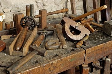 Zimmermann und Werkzeuge für das Museum des Landes Welche Elsass