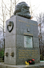 Great Britain-London-Highgate. Grave of Karl Marx (1818-1883)