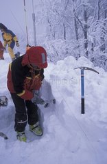 Schneekarnerte für das Studium der Vosges -Schneedecke
