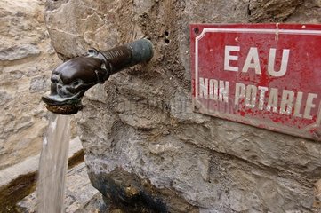 Panel für nicht trinkbares Wasser st-Guilhem-le-désert Frankreich