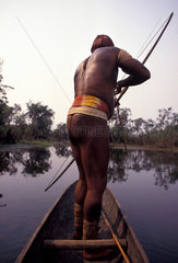 Xingu  Amazon rainforest  Brazil. Yaulapiti indigenous People. Tuatuari river.