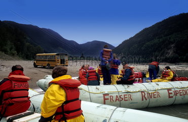 Whitewater rafting adventure on the Fraser River in beautiful British Columbia canada