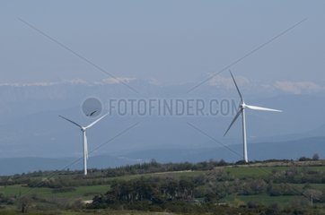 Windmühlen von Coiron Ardèche Frankreich