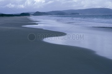 Water movement on a sand beach Tasmania
