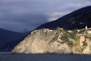 Das Dorf Corniglia PN Cinque Terre an der ligurischen Küste