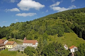 Village in the Upper Valley Of Meurthe river Vosges France