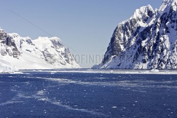 Mountain bordering the Neumeyer Channel Antarctic Peninsula