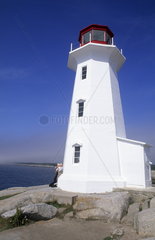 Famous Lighthouse in Peggys Cove in Nova Scotia Canada