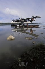 Seaplane on Mackenzie river Fort Simpson Canada