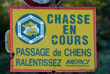 Panel von Jagd in Chaux Forest Jura Frankreich