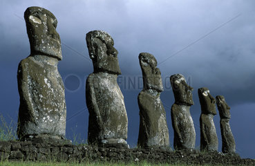 Rapa Nui  the statues of Ahu Akivi