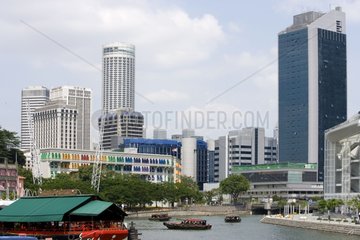 Wolkenkratzer in Singapur in der Innenstadt