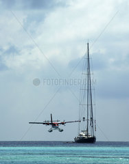 Maldives  seaplane landing