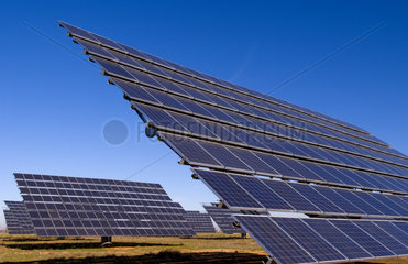 Abstract images of solar panels to store electricity and power near Mananares in Spain Europe