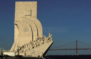 Lisbon  monument to the discoveries and river Tagus