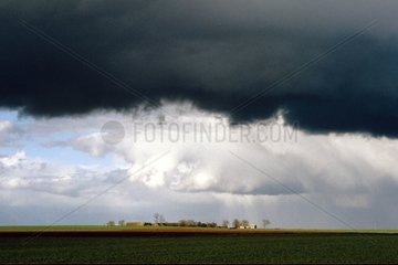Landscape of Beauce before the storm France