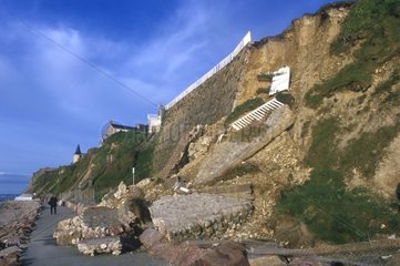 Cliff depression due to erosion Villerville Normandy