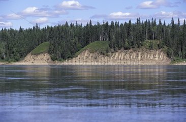 Erosion Mackenzie riverbank Canada