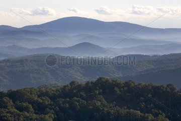 Mountains of the Strandja Natural Park in Bulgaria