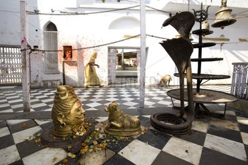 Blick aus dem Bateshwar -Tempel Uttar Pradesh India